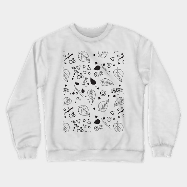 Leaf Doodle Seamless Surface Pattern Design Crewneck Sweatshirt by zarya_kiqo